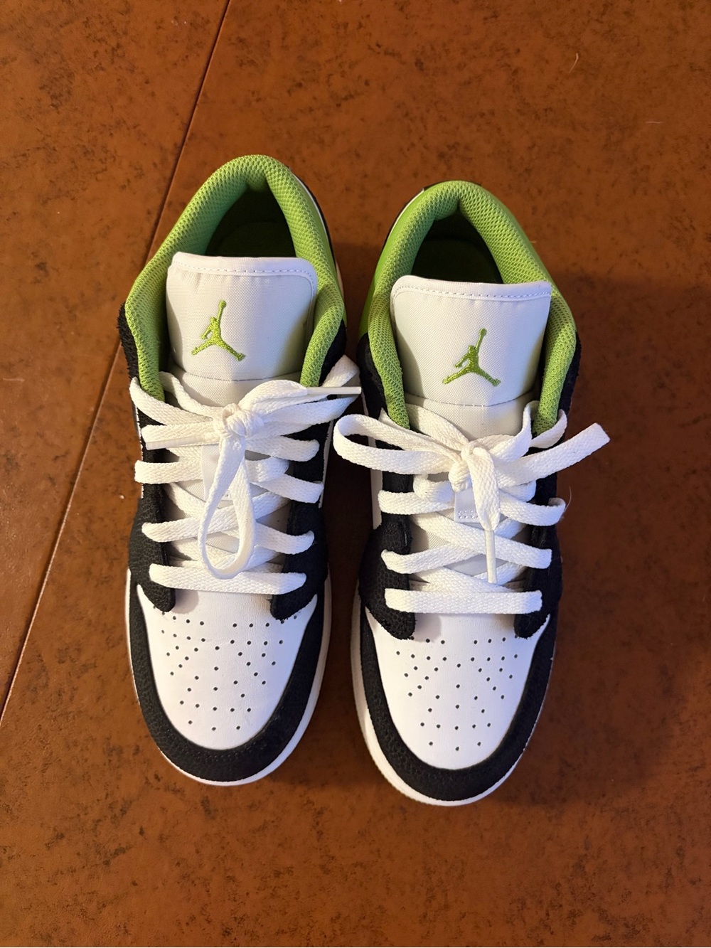 Jordan Kids' Low-Top Sneakers - White Black Lime Green
